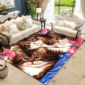 3 Cute Little Kittens Rug Sport Decor Gift Floor Decor Living Room Carpet Rug Area Rug - a0223603438c