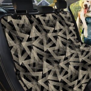 3d Black And Beige Geometric Triangle Design Car Back Seat Cover Dog Car Seat Covers - 40b6109208bb