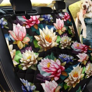 3d Floats Water Lily Pattern Design Car Back Seat Cover Dog Car Seat Covers