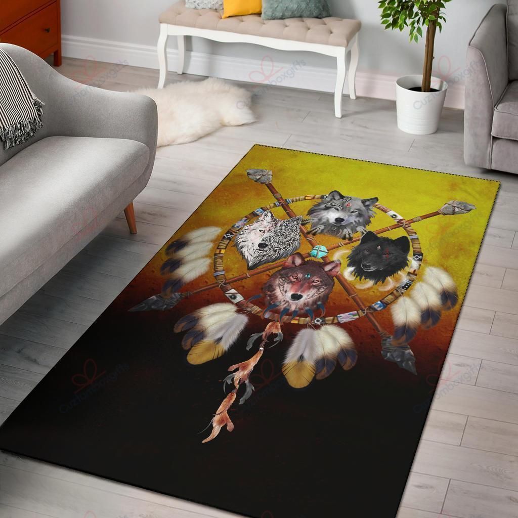 4 Wolves Warriors Native American Rug Sport Decor Gift Floor Decor Living Room Carpet Rug Area Rug - 9aa530e1a29c 4 Wolves Warriors Native American Rug Sport Decor Gift Floor Decor Living Room Carpet Rug Area Rug - 9aa530e1a29c