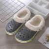 40436033- Women Slippers Furry Hole Shoes Crocs Cloges Winter Style