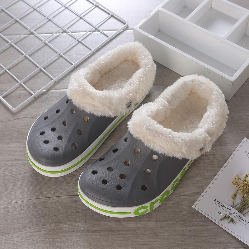 40436033- Women Slippers Furry Hole Shoes Crocs Cloges Winter Style 40436033- Women Slippers Furry Hole Shoes Crocs Cloges Winter Style