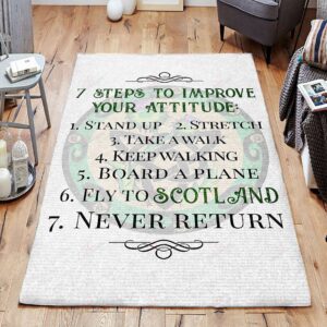 7 Steps To Improve You Attitude Fly To Scotland Never Return Rug Sport Decor Gift Floor Decor Living Room Carpet Rug Area Rug - a1c095b670eb