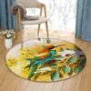 A Beautiful Bird Round Carpet Floor Rug Living Room Bedroom Decor Round Area Rug Carpet