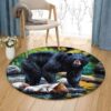 A Big Bear Round Carpet Floor Rug Living Room Bedroom Decor Round Area Rug Carpet