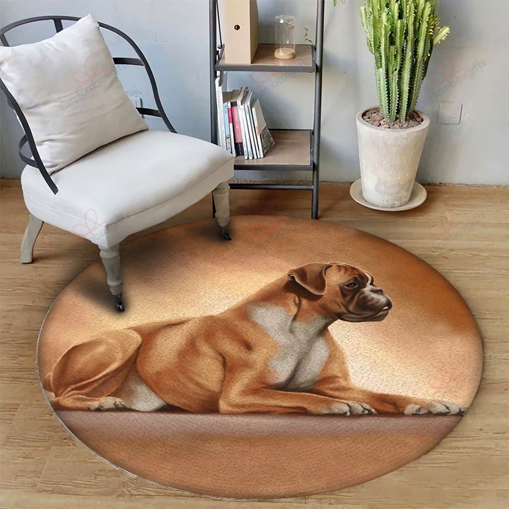 A Big Brown Boxer Round Carpet Floor Rug Living Room Bedroom Decor Round Area Rug Carpet A Big Brown Boxer Round Carpet Floor Rug Living Room Bedroom Decor Round Area Rug Carpet