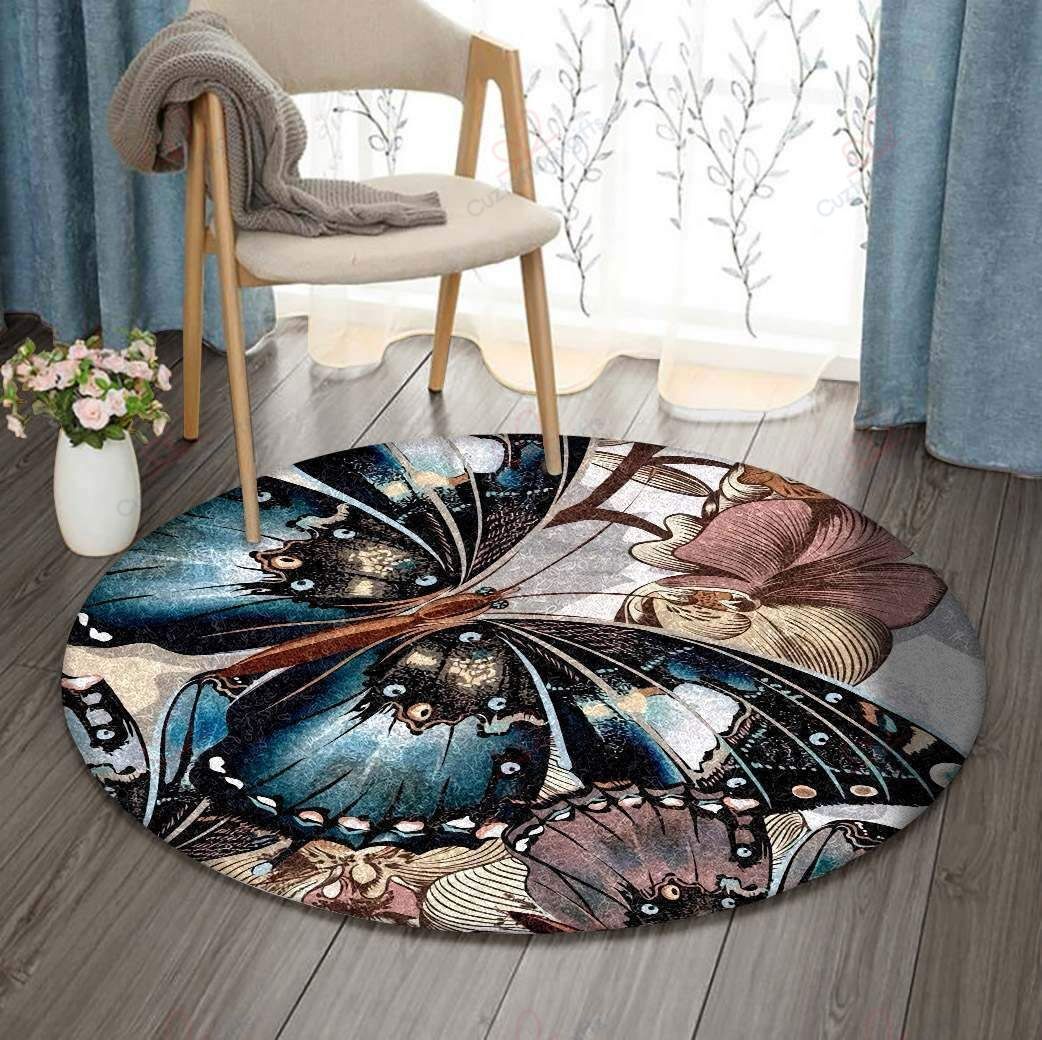 A Big Butterfly Round Carpet Floor Rug Living Room Bedroom Decor Round Area Rug Carpet A Big Butterfly Round Carpet Floor Rug Living Room Bedroom Decor Round Area Rug Carpet