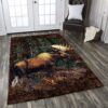 A Big Deer In Forest Rug Sport Decor Gift Floor Decor Living Room Carpet Rug Area Rug - e7a9a4820046