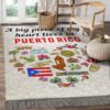 A Big Piece Of My Heart Lives In Puerto Rico Rug Sport Decor Gift Floor Decor Living Room Carpet Rug Area Rug - e55d81c6f6bf
