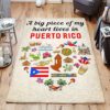 A Big Piece Of My Heart Lives In Puerto Rico Rug Sport Decor Gift Floor Decor Living Room Carpet Rug Area Rug - 3b5f67ee153f