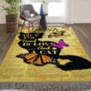 A Black Cat Rug Sport Decor Gift Floor Decor Living Room Carpet Rug Area Rug - 571898cd9f98