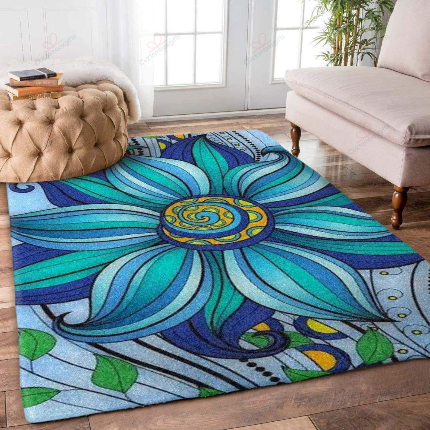 A Blue Flower Rug Sport Decor Gift Floor Decor Living Room Carpet Rug Area Rug - 9effe9c5cb1f A Blue Flower Rug Sport Decor Gift Floor Decor Living Room Carpet Rug Area Rug - 9effe9c5cb1f