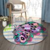 A Colorful Butterfly Round Carpet Floor Rug Living Room Bedroom Decor Round Area Rug Carpet