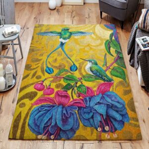 A Couple Of Beautiful Hummingbirds Rug Sport Decor Gift Floor Decor Living Room Carpet Rug Area Rug - 69ccba31ef96