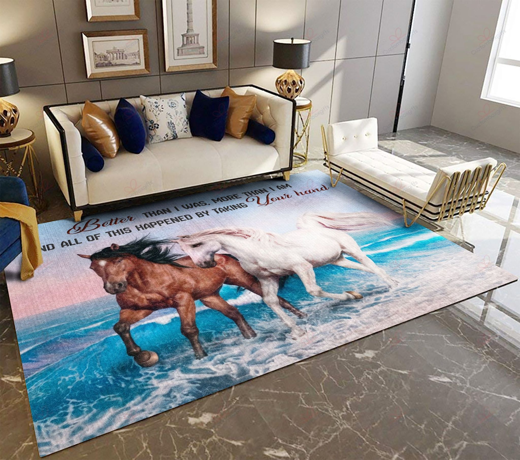 A Couple Of Brown And White Horse At Beach Rug Sport Decor Gift Floor Decor Living Room Carpet Rug Area Rug - 529cfd274115 A Couple Of Brown And White Horse At Beach Rug Sport Decor Gift Floor Decor Living Room Carpet Rug Area Rug - 529cfd274115