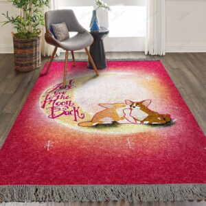 A Couple Of Dog And Moon Rug Sport Decor Gift Floor Decor Living Room Carpet Rug Area Rug - 622a129684c1