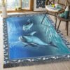 A Couple Of Dolphins Is Playing Together Rug Sport Decor Gift Floor Decor Living Room Carpet Rug Area Rug - d1cc452a8d1d