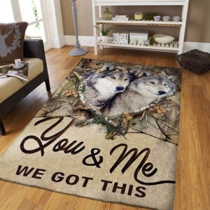 A Couple Of Wolf You And Me We Got This Rug Sport Decor Gift Floor Decor Living Room Carpet Rug Area Rug - ee2eb8977727