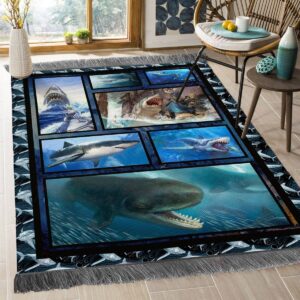 A Day Of Shark Rug Sport Decor Gift Floor Decor Living Room Carpet Rug Area Rug - 1236befdb5b9