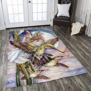 A Fairy Riding A Beautiful Hummingbird Rug Sport Decor Gift Floor Decor Living Room Carpet Rug Area Rug - 4cccfe0e49b7