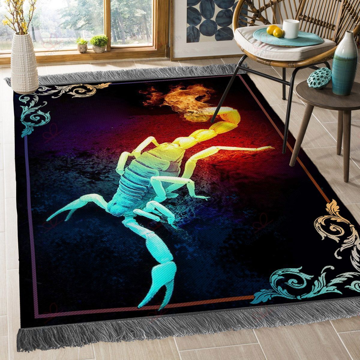 A Fire Scorpion Rug Sport Decor Gift Floor Decor Living Room Carpet Rug Area Rug - da79147986cf A Fire Scorpion Rug Sport Decor Gift Floor Decor Living Room Carpet Rug Area Rug - da79147986cf