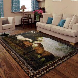 A Horse Family Rug Sport Decor Gift Floor Decor Living Room Carpet Rug Area Rug - 83f8ac91ff76