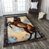 A Horse Running Rug Sport Decor Gift Floor Decor Living Room Carpet Rug Area Rug - b4f16be91090