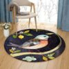 A Little Bird Round Carpet Floor Rug Living Room Bedroom Decor Round Area Rug Carpet