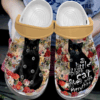 A Little Black Cat Goes With Everything Shoes Crocs Clog – Flower Cat Crocbland Clog For Cat Lovers Birthday Gift For Woman Girl