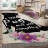 A Little Pug Goes With Everything Rug Sport Decor Gift Floor Decor Living Room Carpet Rug Area Rug - baf678baabee