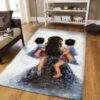 A Mother And Twin Daughters Rug Sport Decor Gift Floor Decor Living Room Carpet Rug Area Rug - 3364f6c58b85