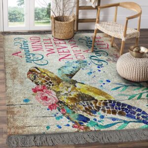 A Negative Mind Will Never Give You A Positive Life Rug Sport Decor Gift Floor Decor Living Room Carpet Rug Area Rug - 2e344d95f3bc