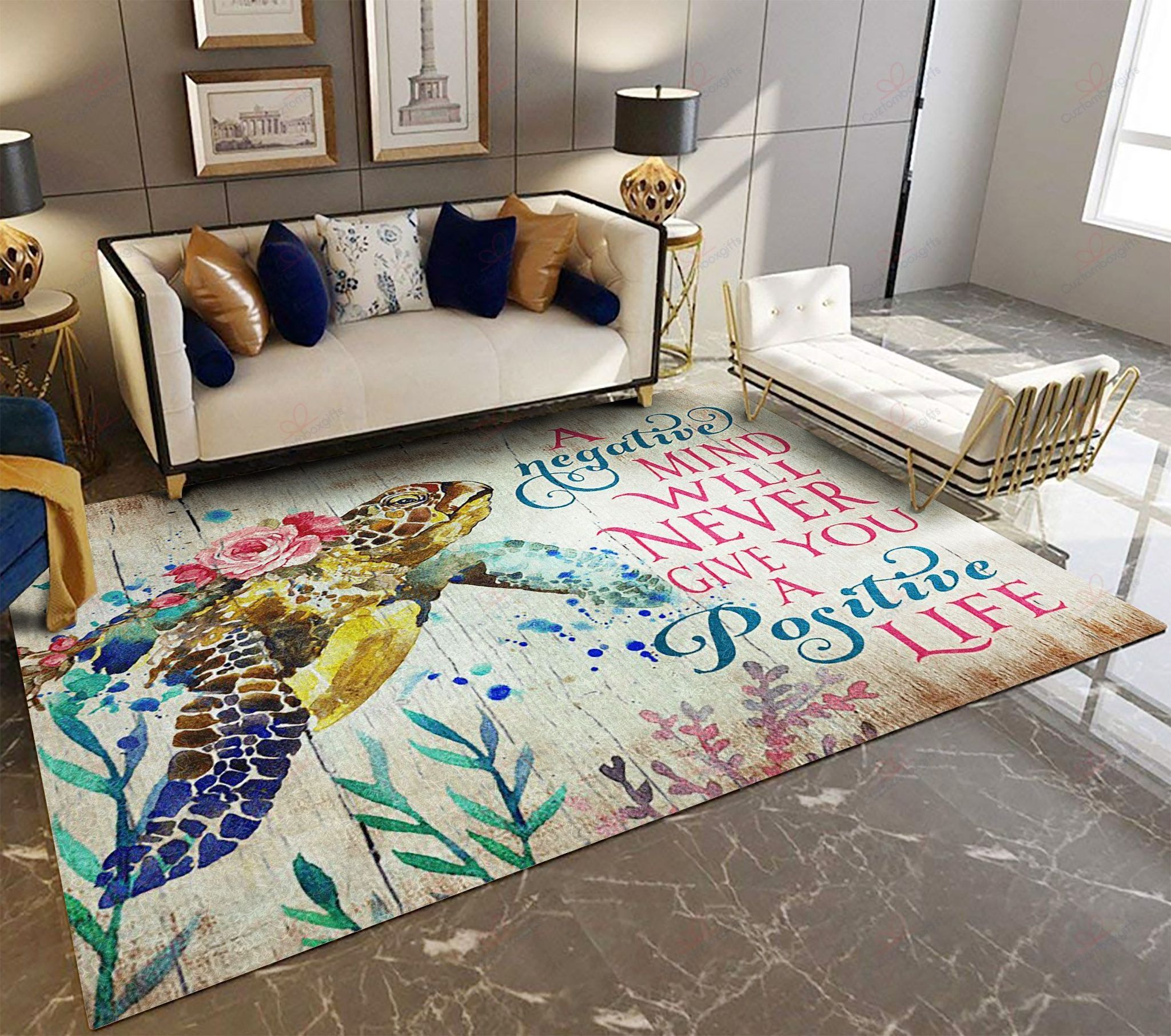 A Negative Mind Will Never Give You A Positive Life Rug Sport Decor Gift Floor Decor Living Room Carpet Rug Area Rug - cf1081784127 A Negative Mind Will Never Give You A Positive Life Rug Sport Decor Gift Floor Decor Living Room Carpet Rug Area Rug - cf1081784127