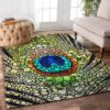A Nice Peacock Feather Rug Sport Decor Gift Floor Decor Living Room Carpet Rug Area Rug - 05404d850c72