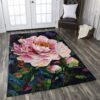 A Pink Flower Rug Sport Decor Gift Floor Decor Living Room Carpet Rug Area Rug - ab377685bdfc