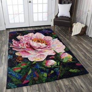 A Pink Flower Rug Sport Decor Gift Floor Decor Living Room Carpet Rug Area Rug - ab377685bdfc