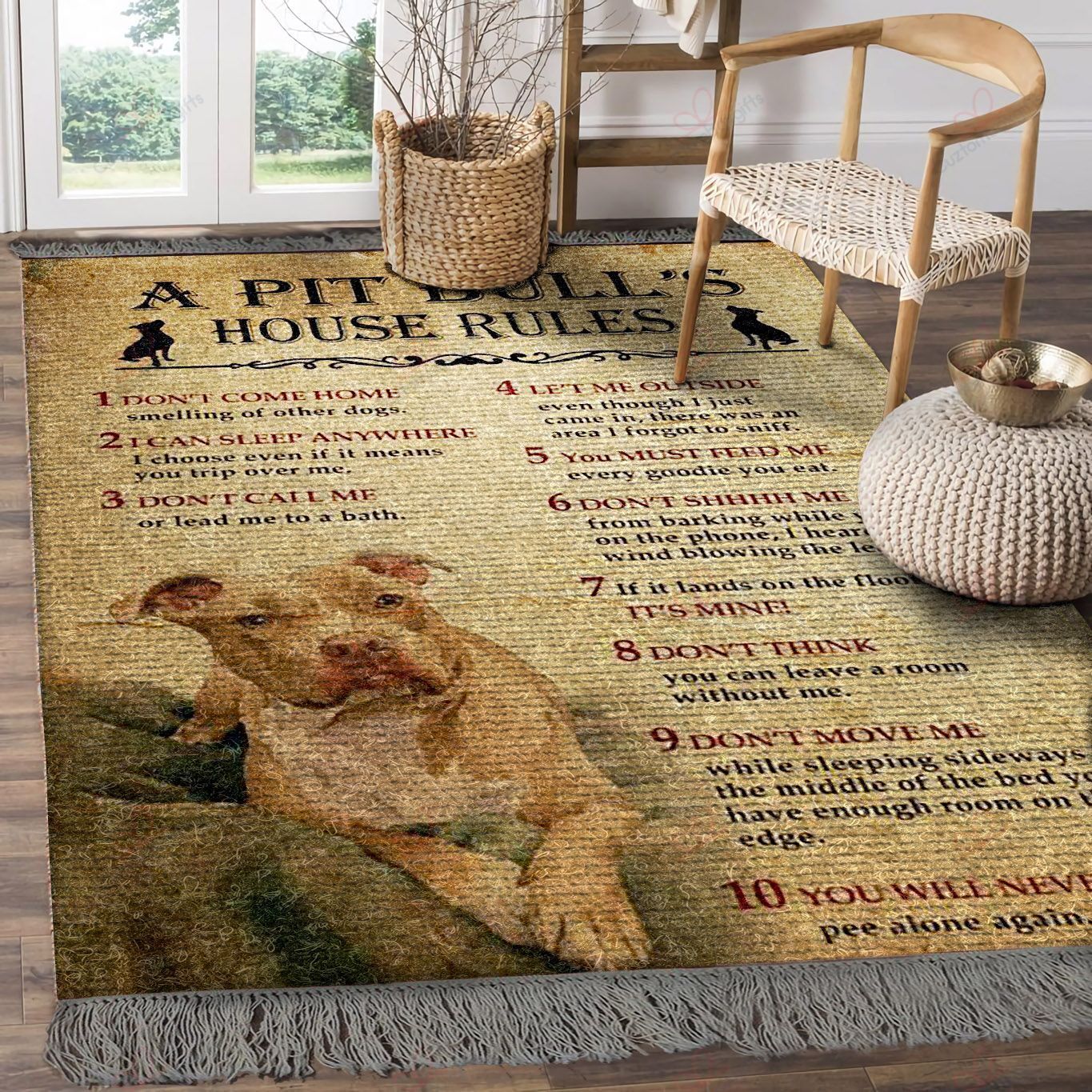 A Pit Bulls House Rules Rug Sport Decor Gift Floor Decor Living Room Carpet Rug Area Rug - de9f47c23e4a A Pit Bulls House Rules Rug Sport Decor Gift Floor Decor Living Room Carpet Rug Area Rug - de9f47c23e4a