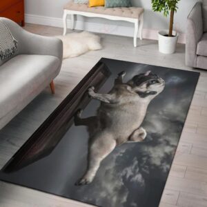 A Pug Dog Rug Sport Decor Gift Floor Decor Living Room Carpet Rug Area Rug - ef8af5bdf505