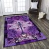 A Purple Dragonfly Rug Sport Decor Gift Floor Decor Living Room Carpet Rug Area Rug - 396f36f38c32
