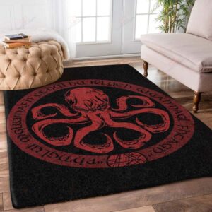 A Red Octopus Rug Sport Decor Gift Floor Decor Living Room Carpet Rug Area Rug - 264fbc7570ae