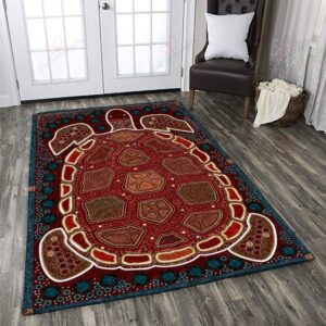 A Red Turtle Rug Sport Decor Gift Floor Decor Living Room Carpet Rug Area Rug - b667c47b9077