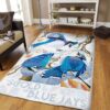A Scold Of Blue Jays Birds In Winter Rug Sport Decor Gift Floor Decor Living Room Carpet Rug Area Rug - 3ddad5d7a774