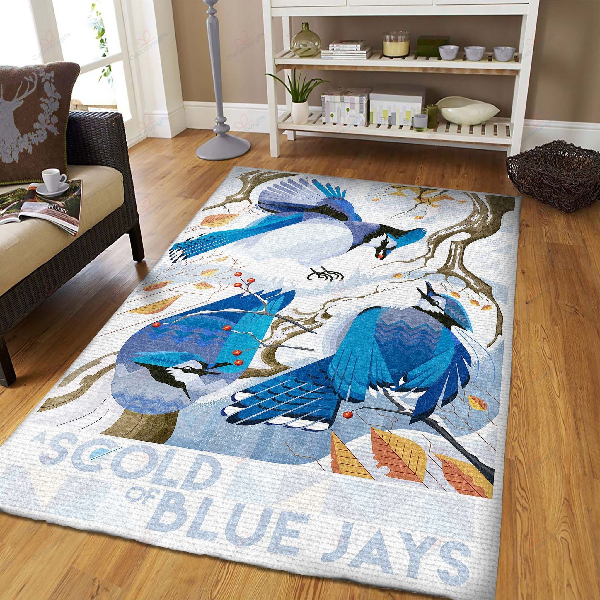A Scold Of Blue Jays Birds In Winter Rug Sport Decor Gift Floor Decor Living Room Carpet Rug Area Rug - 3ddad5d7a774 A Scold Of Blue Jays Birds In Winter Rug Sport Decor Gift Floor Decor Living Room Carpet Rug Area Rug - 3ddad5d7a774