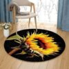A Sunflower Round Carpet Floor Rug Living Room Bedroom Decor Round Area Rug Carpet