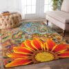A Sunflower Rug Sport Decor Gift Floor Decor Living Room Carpet Rug Area Rug - 2b4a8e7142d6