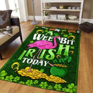 A Wee Bit Irish To Day Flamingo Rug Sport Decor Gift Floor Decor Living Room Carpet Rug Area Rug - c6132a431949