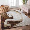 A White Horse Rug Sport Decor Gift Floor Decor Living Room Carpet Rug Area Rug - b3a864e86a7b
