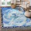 A White Wolf Is Running Rug Sport Decor Gift Floor Decor Living Room Carpet Rug Area Rug - 46861ec689e0