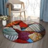 Abandoned Beachfront Homes Round Carpet Floor Rug Living Room Bedroom Decor Round Area Rug Carpet