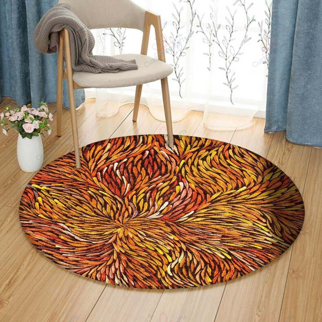 Aboriginal Art Round Carpet Floor Rug Living Room Bedroom Decor Round Area Rug Carpet Aboriginal Art Round Carpet Floor Rug Living Room Bedroom Decor Round Area Rug Carpet